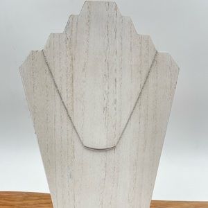 Stainless steel silver bar necklace